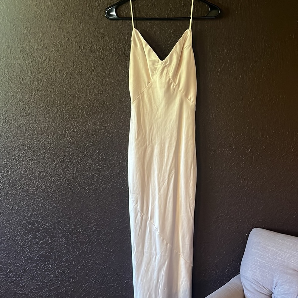 Satin ivory dress